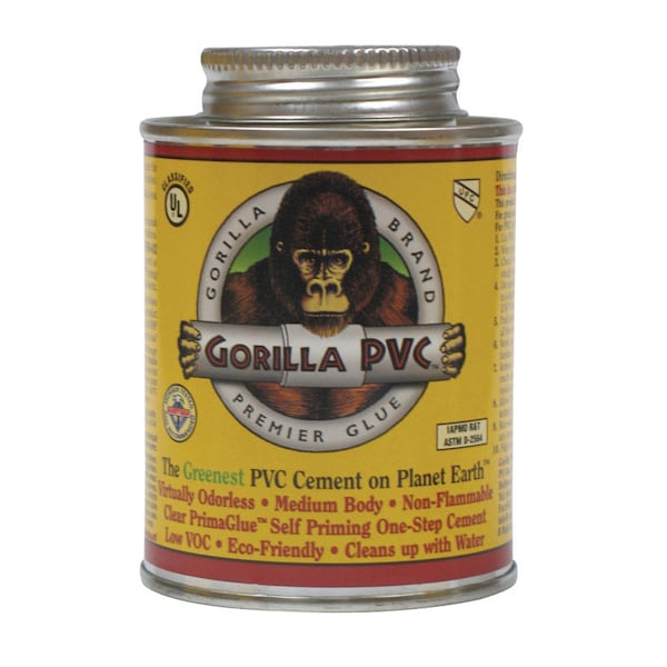 Gorilla Glue Pvc Cement 8Oz Clear R08000 Zoro